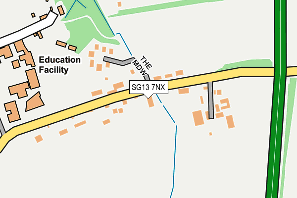 SG13 7NX map - OS OpenMap – Local (Ordnance Survey)