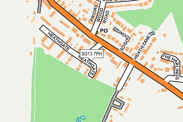 SG13 7PH map - OS OpenMap – Local (Ordnance Survey)