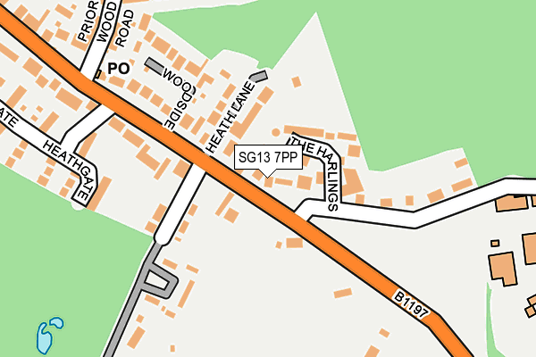 SG13 7PP map - OS OpenMap – Local (Ordnance Survey)