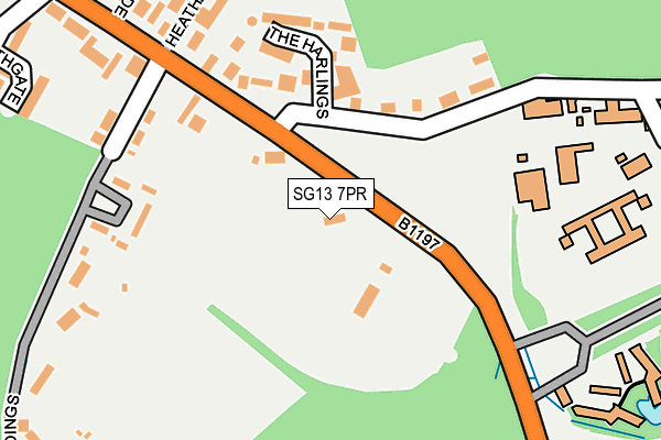 SG13 7PR map - OS OpenMap – Local (Ordnance Survey)