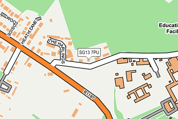 SG13 7PU map - OS OpenMap – Local (Ordnance Survey)