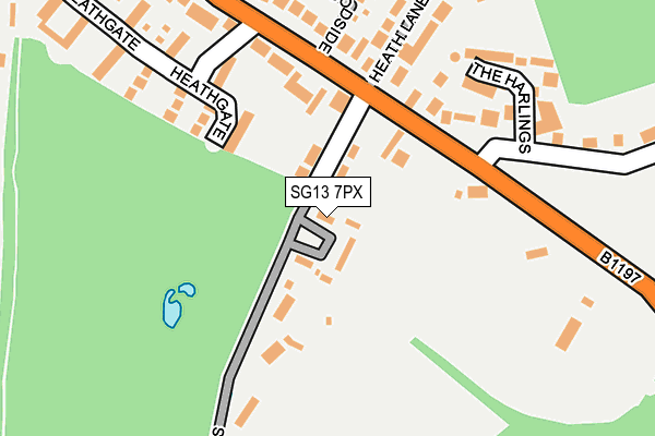 SG13 7PX map - OS OpenMap – Local (Ordnance Survey)