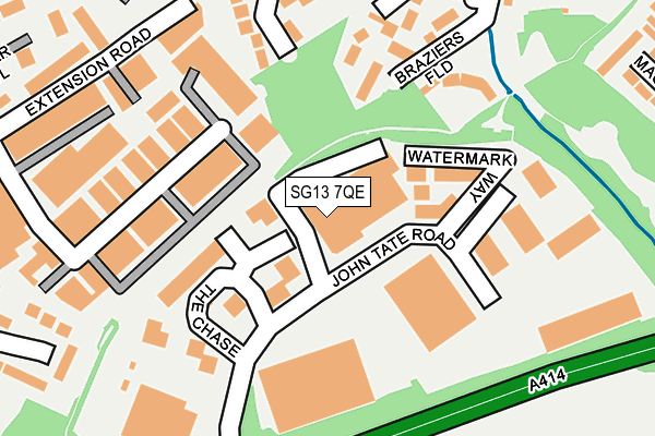 SG13 7QE map - OS OpenMap – Local (Ordnance Survey)