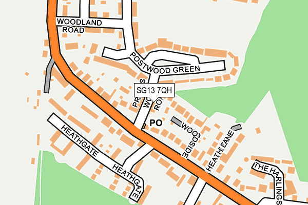 SG13 7QH map - OS OpenMap – Local (Ordnance Survey)