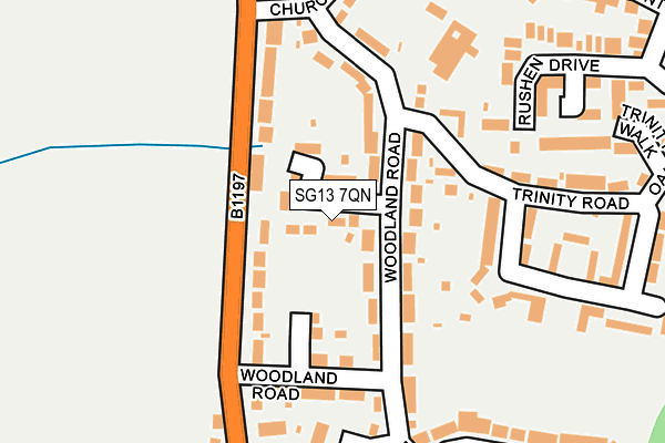 SG13 7QN map - OS OpenMap – Local (Ordnance Survey)