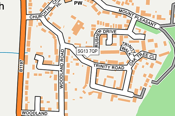 SG13 7QP map - OS OpenMap – Local (Ordnance Survey)