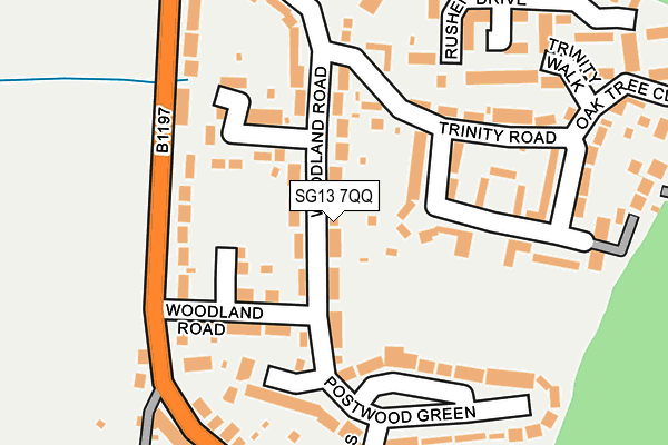 SG13 7QQ map - OS OpenMap – Local (Ordnance Survey)