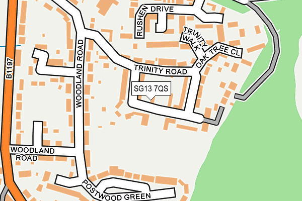 SG13 7QS map - OS OpenMap – Local (Ordnance Survey)