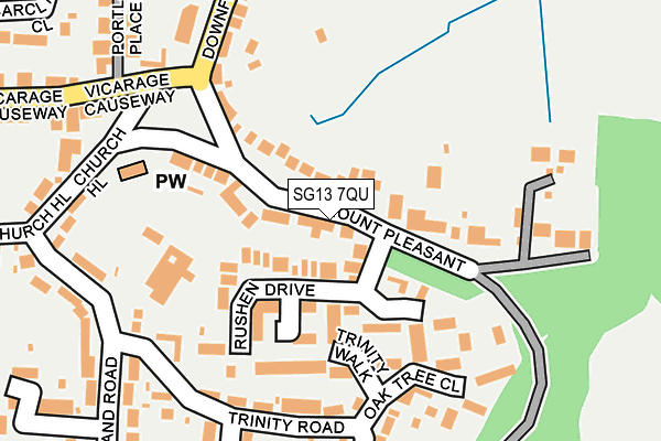 SG13 7QU map - OS OpenMap – Local (Ordnance Survey)