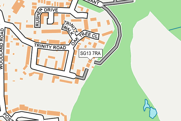 SG13 7RA map - OS OpenMap – Local (Ordnance Survey)