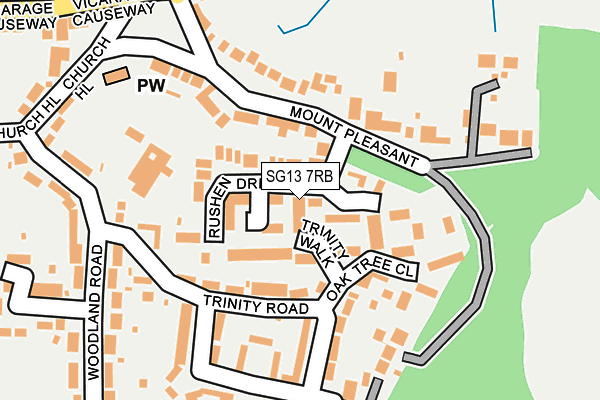 SG13 7RB map - OS OpenMap – Local (Ordnance Survey)