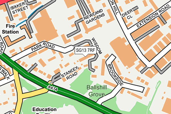 SG13 7RF map - OS OpenMap – Local (Ordnance Survey)