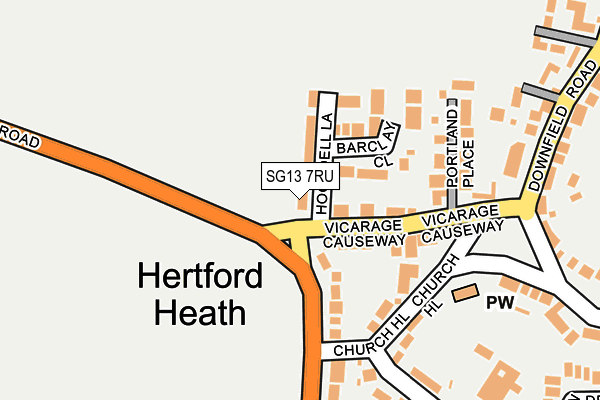 SG13 7RU map - OS OpenMap – Local (Ordnance Survey)