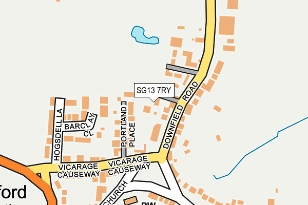 SG13 7RY map - OS OpenMap – Local (Ordnance Survey)