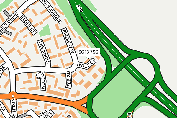 SG13 7SG map - OS OpenMap – Local (Ordnance Survey)