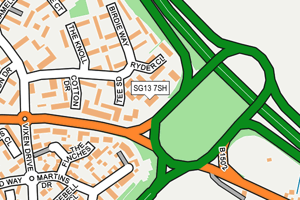 SG13 7SH map - OS OpenMap – Local (Ordnance Survey)