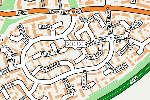 SG13 7SQ map - OS OpenMap – Local (Ordnance Survey)