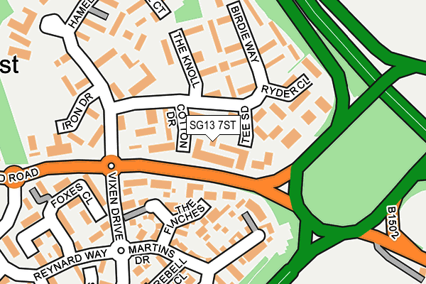 SG13 7ST map - OS OpenMap – Local (Ordnance Survey)