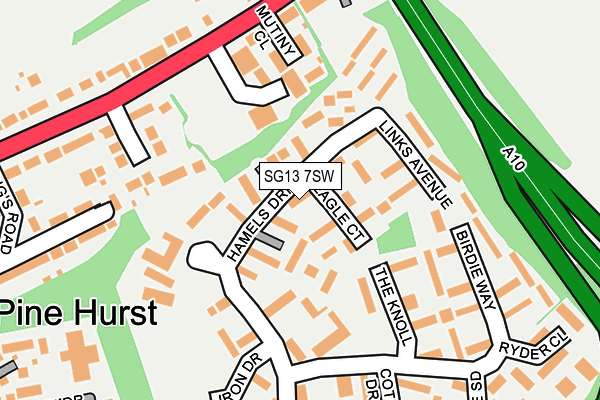 SG13 7SW map - OS OpenMap – Local (Ordnance Survey)