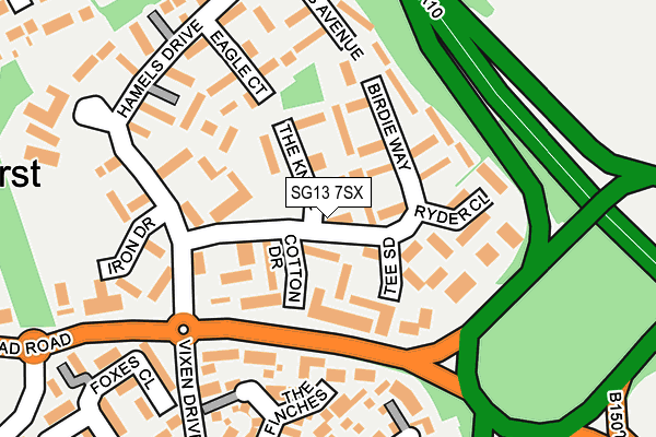 SG13 7SX map - OS OpenMap – Local (Ordnance Survey)