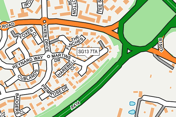 SG13 7TA map - OS OpenMap – Local (Ordnance Survey)