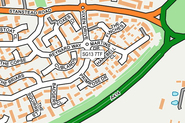 SG13 7TF map - OS OpenMap – Local (Ordnance Survey)