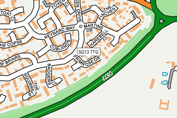 SG13 7TG map - OS OpenMap – Local (Ordnance Survey)