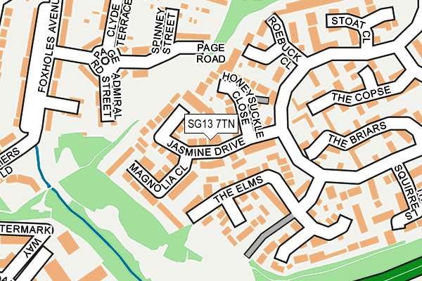 SG13 7TN map - OS OpenMap – Local (Ordnance Survey)
