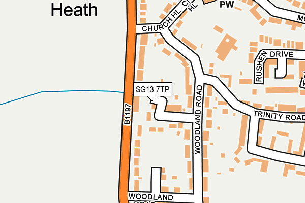 SG13 7TP map - OS OpenMap – Local (Ordnance Survey)