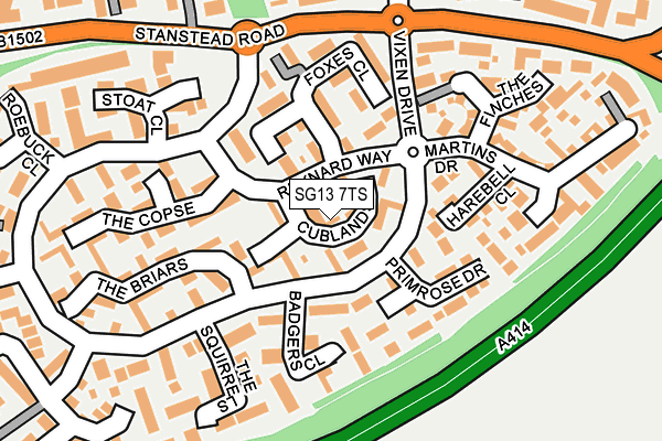 SG13 7TS map - OS OpenMap – Local (Ordnance Survey)