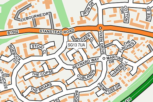 SG13 7UA map - OS OpenMap – Local (Ordnance Survey)