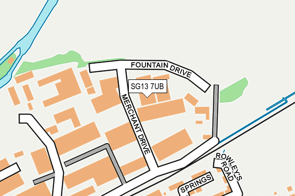 SG13 7UB map - OS OpenMap – Local (Ordnance Survey)