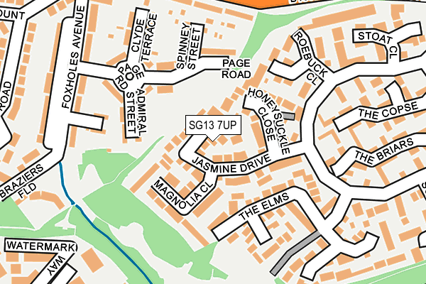 SG13 7UP map - OS OpenMap – Local (Ordnance Survey)