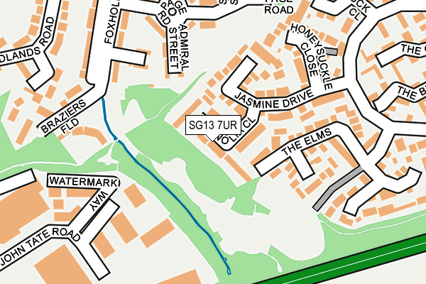 SG13 7UR map - OS OpenMap – Local (Ordnance Survey)