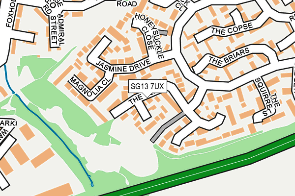 SG13 7UX map - OS OpenMap – Local (Ordnance Survey)