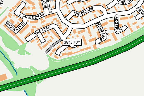 SG13 7UY map - OS OpenMap – Local (Ordnance Survey)