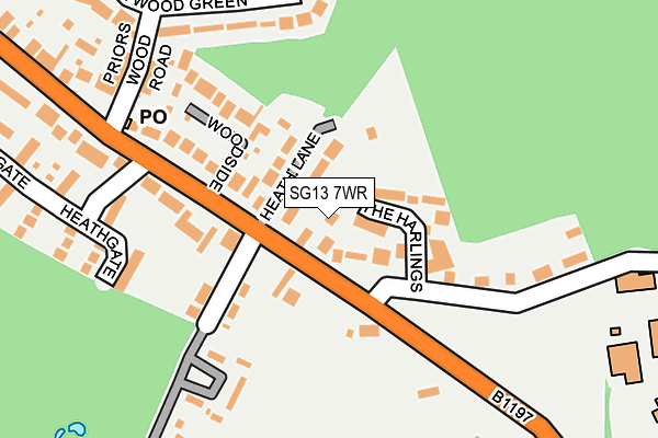 SG13 7WR map - OS OpenMap – Local (Ordnance Survey)