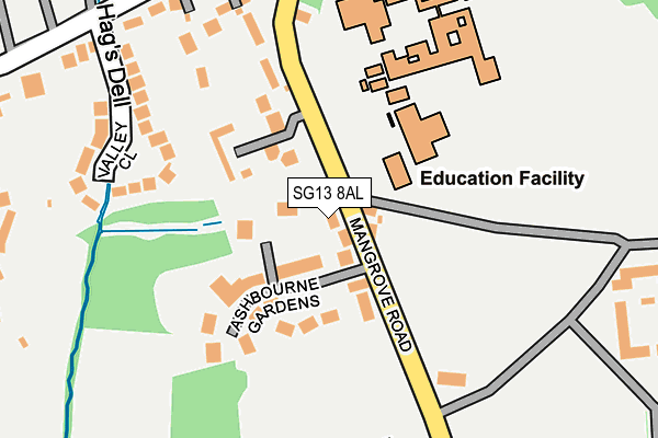 SG13 8AL map - OS OpenMap – Local (Ordnance Survey)