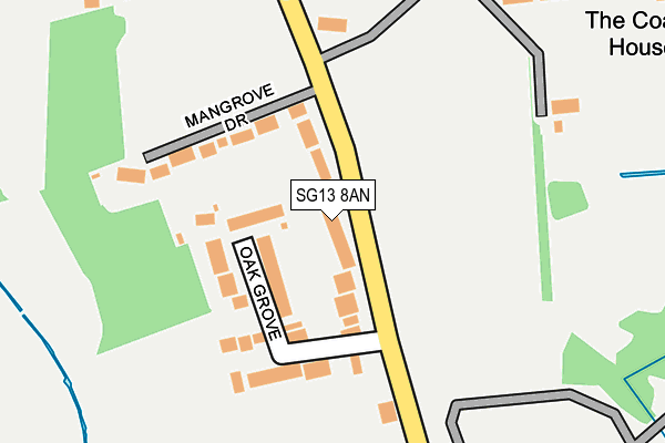 SG13 8AN map - OS OpenMap – Local (Ordnance Survey)