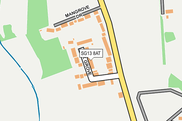 SG13 8AT map - OS OpenMap – Local (Ordnance Survey)