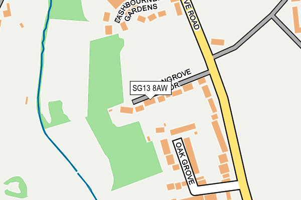 SG13 8AW map - OS OpenMap – Local (Ordnance Survey)