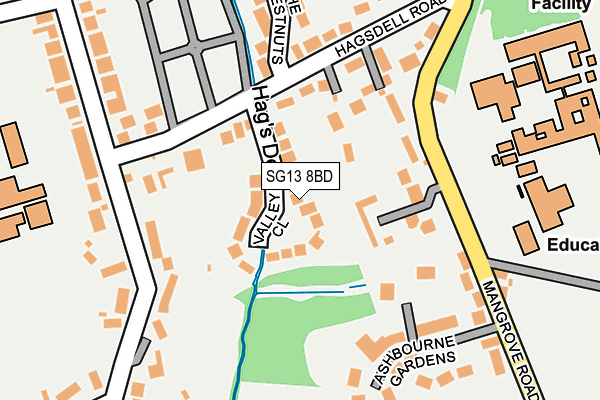 SG13 8BD map - OS OpenMap – Local (Ordnance Survey)