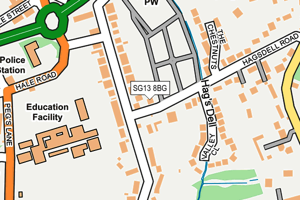 SG13 8BG map - OS OpenMap – Local (Ordnance Survey)