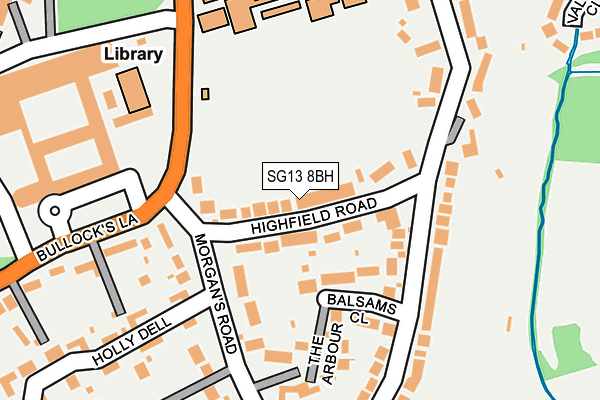 SG13 8BH map - OS OpenMap – Local (Ordnance Survey)