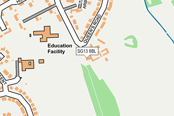 SG13 8BL map - OS OpenMap – Local (Ordnance Survey)