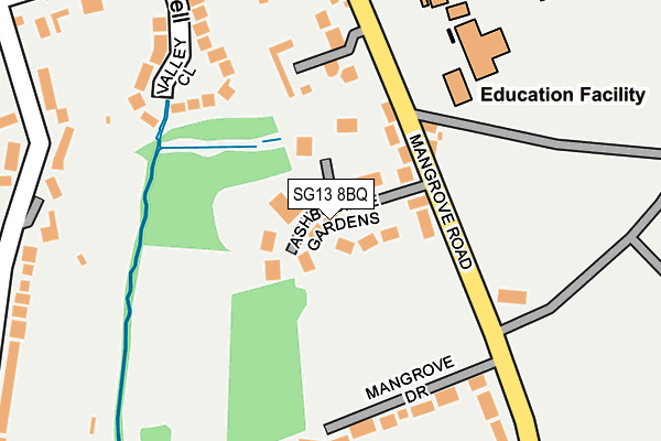 SG13 8BQ map - OS OpenMap – Local (Ordnance Survey)