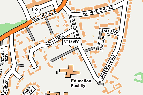 SG13 8BS map - OS OpenMap – Local (Ordnance Survey)