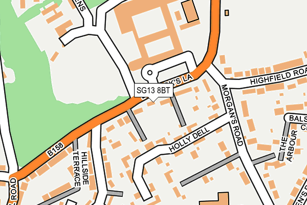 SG13 8BT map - OS OpenMap – Local (Ordnance Survey)