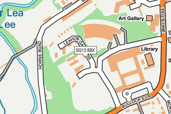 SG13 8BX map - OS OpenMap – Local (Ordnance Survey)