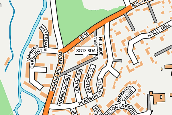 SG13 8DA map - OS OpenMap – Local (Ordnance Survey)